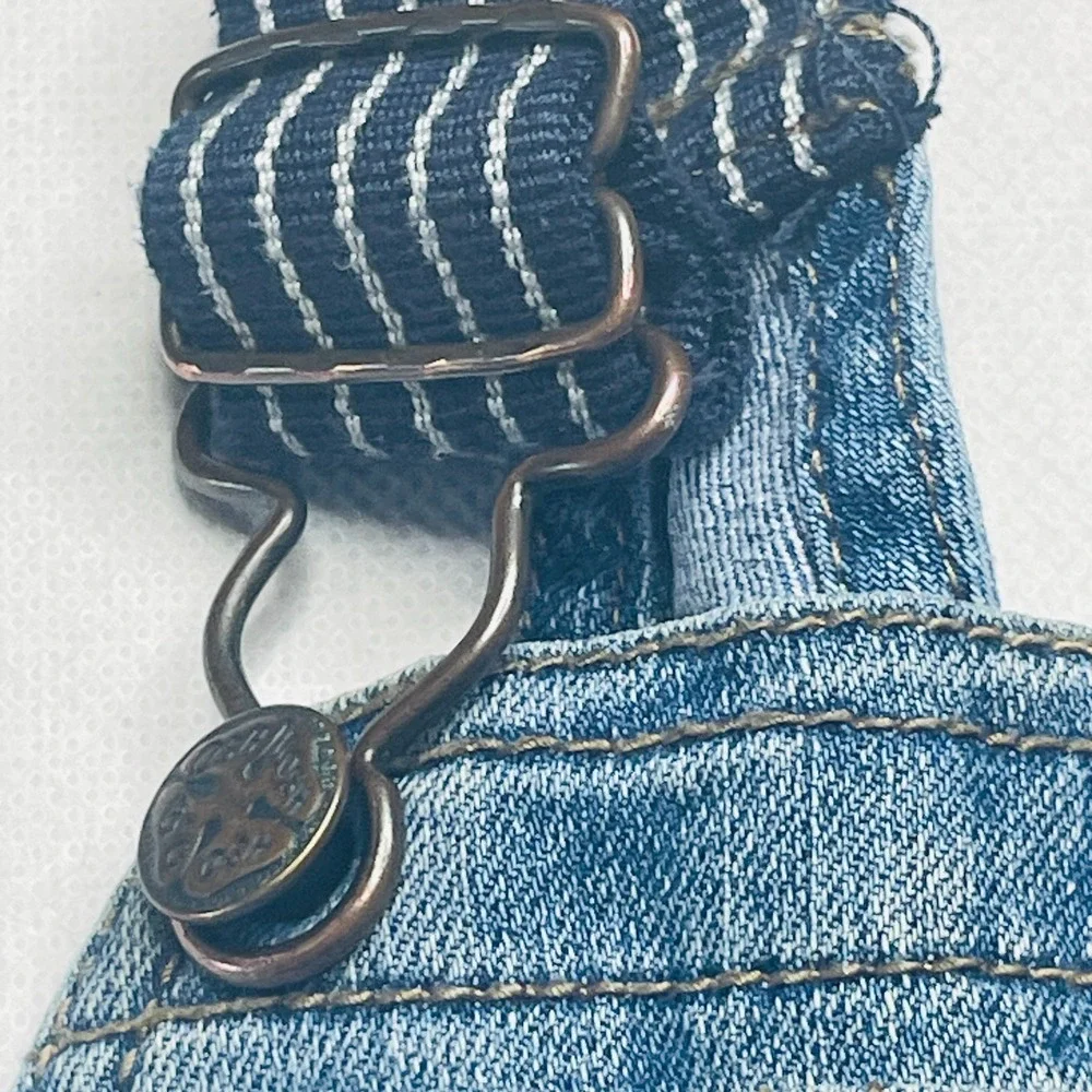 OshKosh Bgosh Baby Overalls Lot 2 Pairs Size 18M Blue Denim Heart Classic
